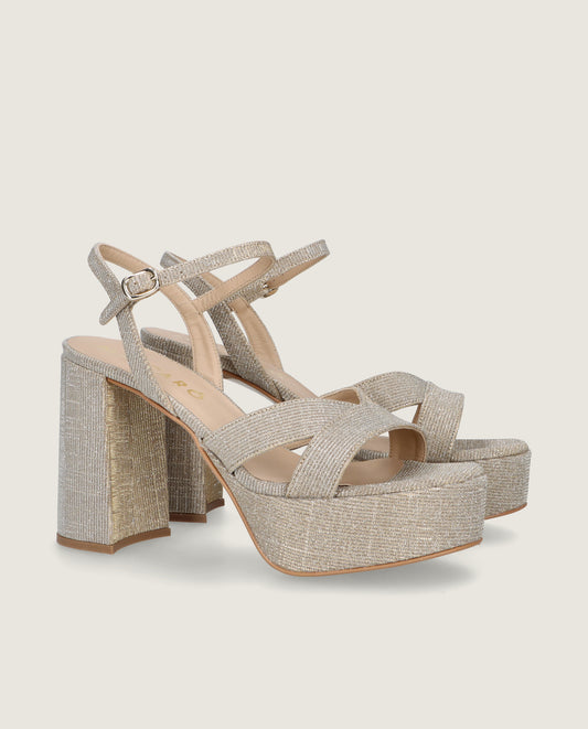 MASCARÓ GLORIA GLITTER SHIMMER PLATFORM SANDAL