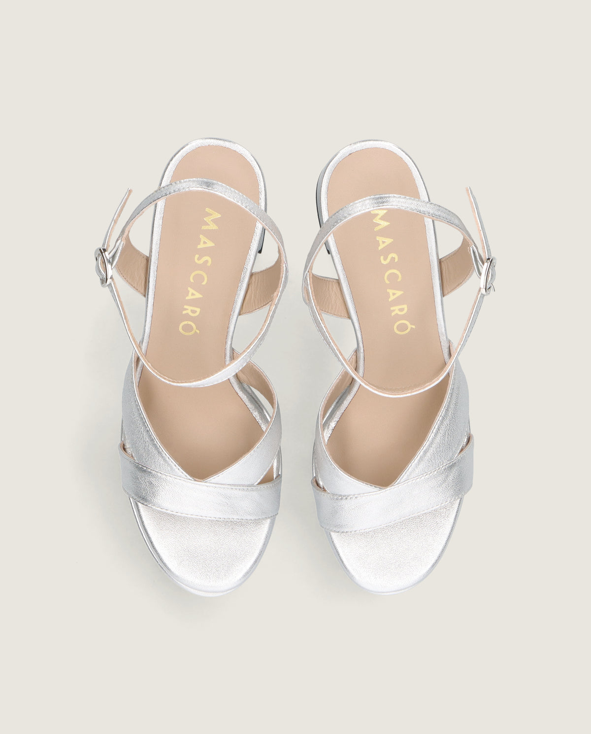 MASCARÓ DONNA SILVER METALLIC PLATFORM SANDAL