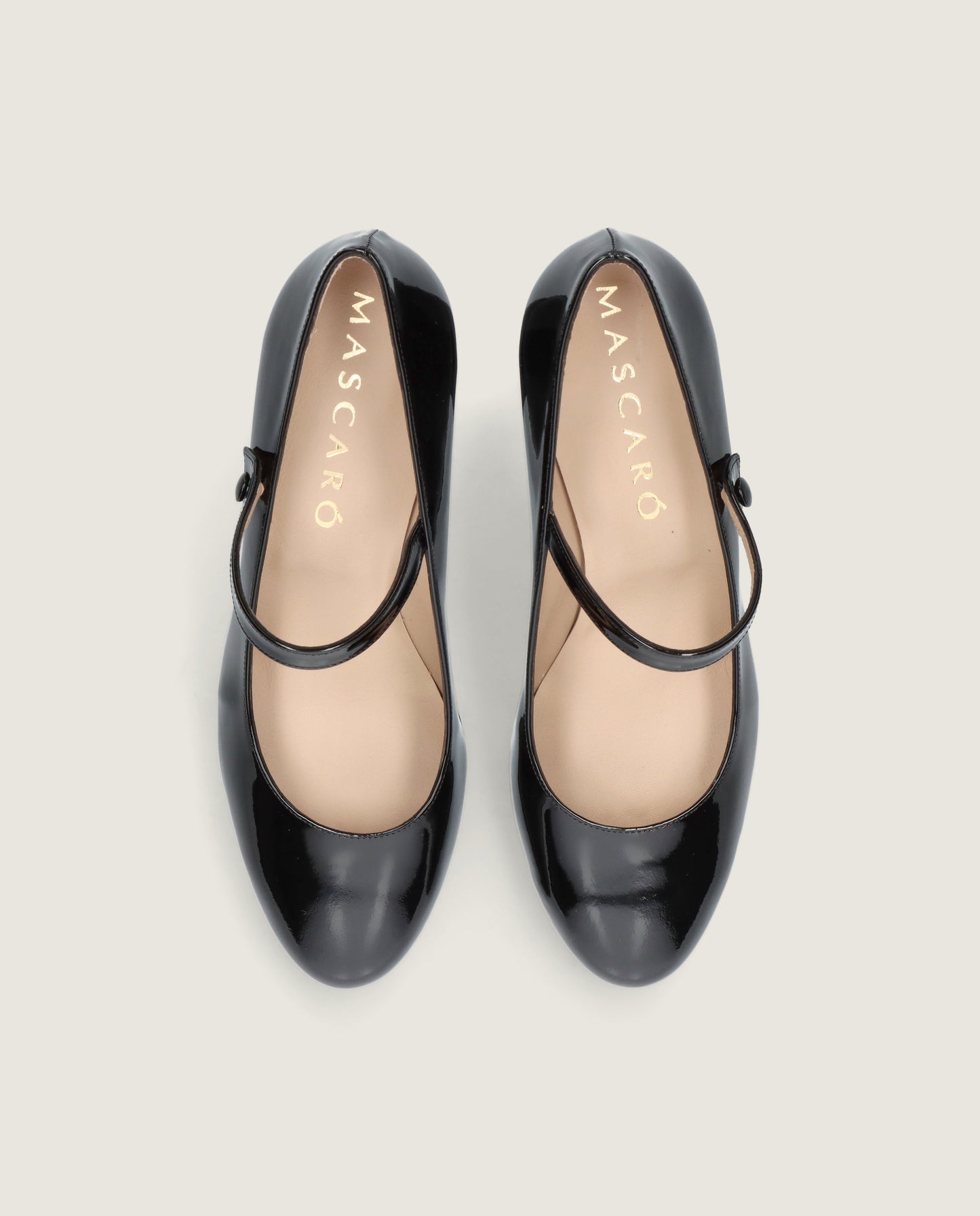 MASCARÓ JACKIE BLACK PATENT LEATHER MARY JANE BLOCK HEEL PUMP