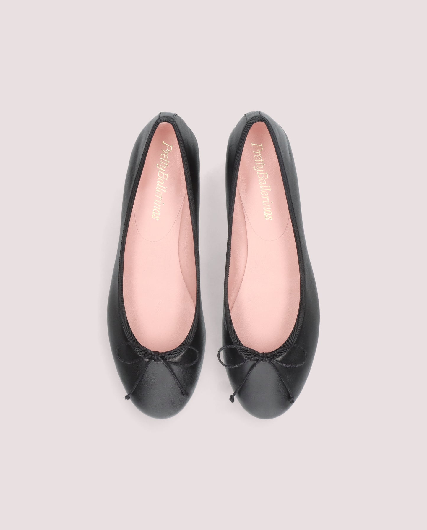 NICOLE BLACK LEATHER BOW LOW HEEL BALLET FLAT