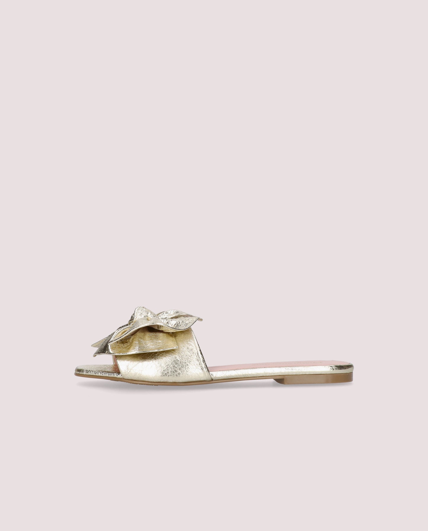 Stella Bow Slide — Gold Metallic