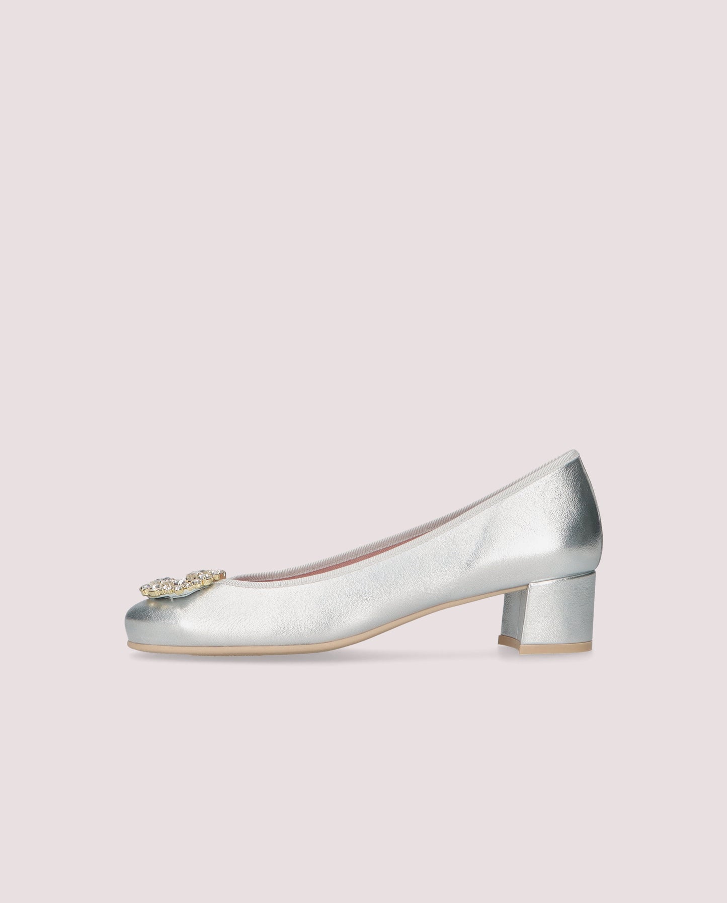Duchess Jewel Pump — Silver