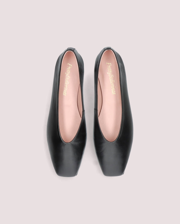 CAMILLE BALLERINA IN BLACK LEATHER