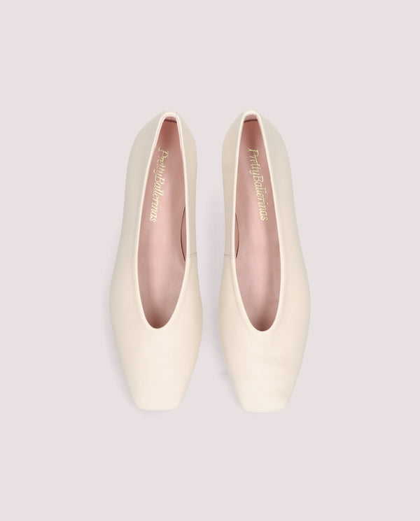 CAMILLE WHITE SKIN BALLERINAS