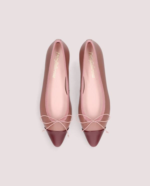 Odile Dusty Pink Bow Flat