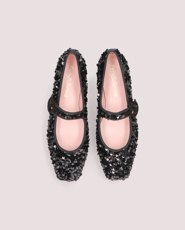 Camille Black Sequin Mary Jane