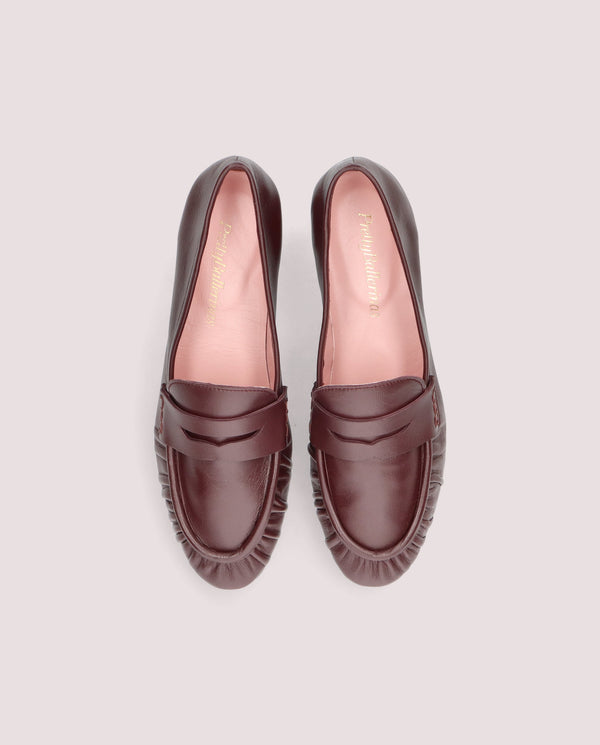 Juliette Burgundy Loafer - top view