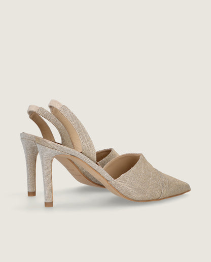 MASCARÃ“ LAUREN SHIMMER POINTED SLINGBACK PUMP