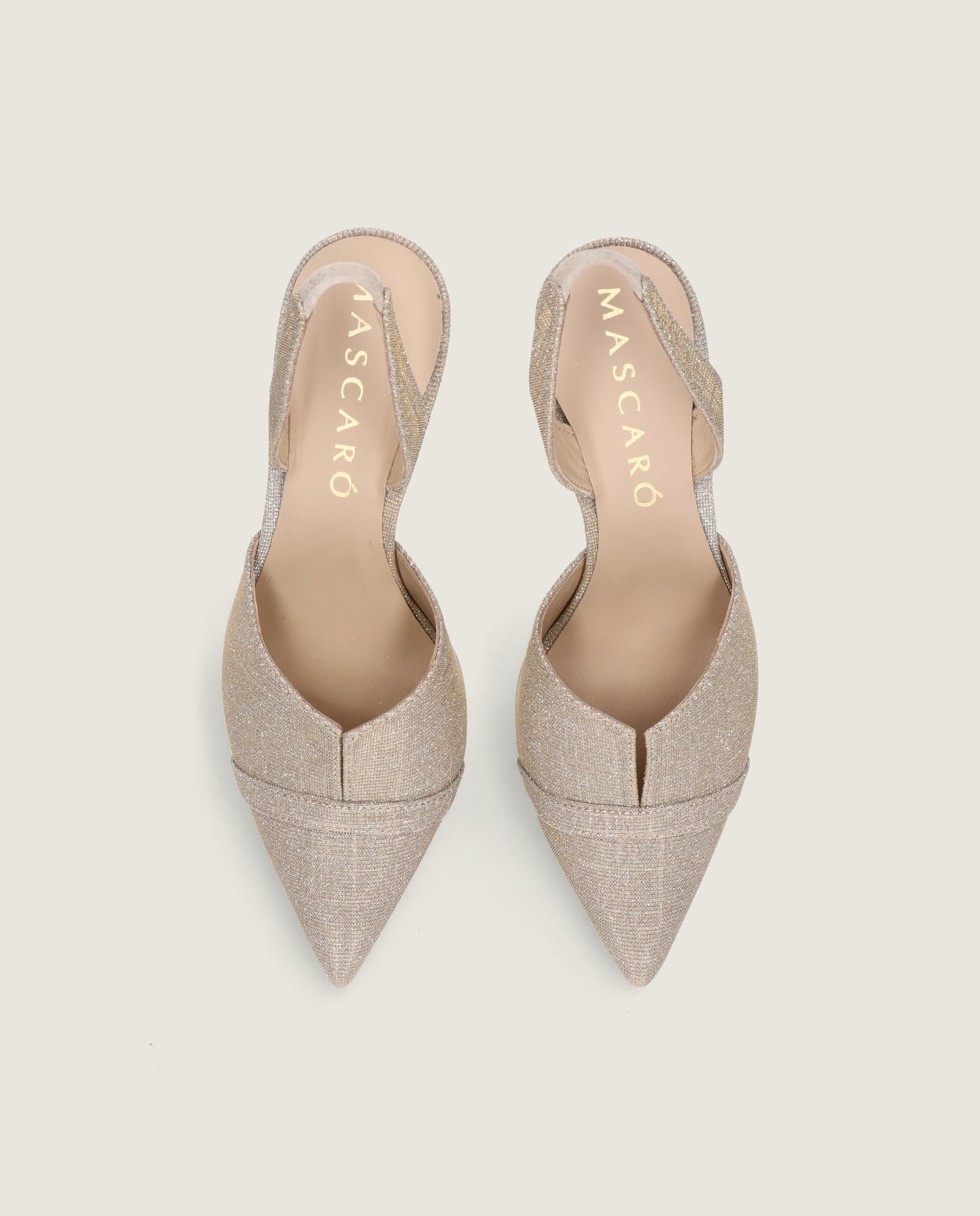 MASCARÓ LAUREN SHIMMER POINTED SLINGBACK PUMP
