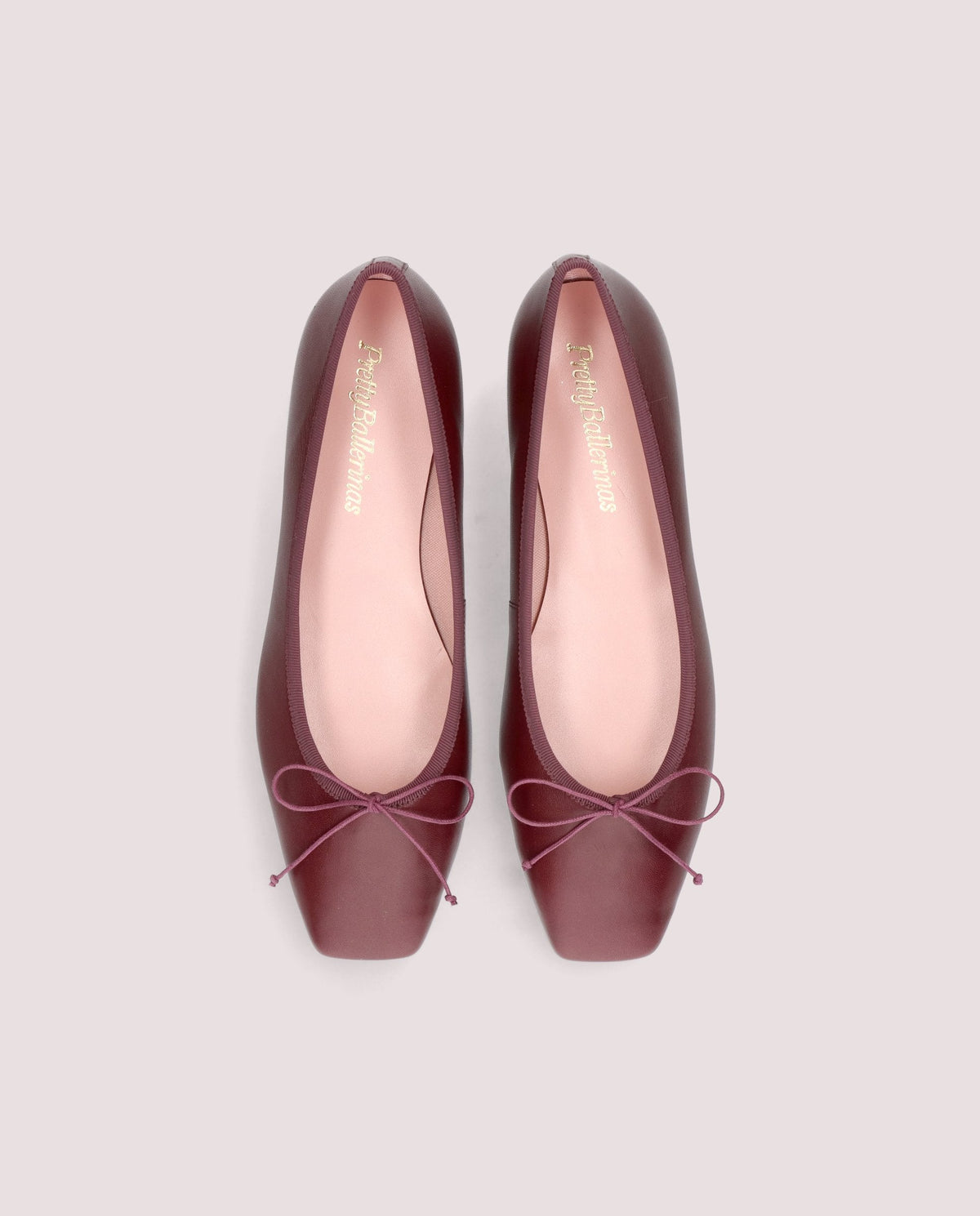 Camille Burgundy Ballet Flat - top view