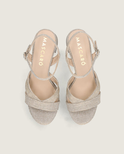 MASCARÓ GLORIA GLITTER SHIMMER PLATFORM SANDAL