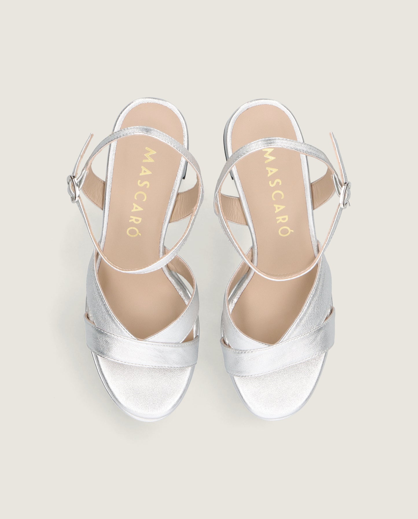MASCARÓ DONNA SILVER METALLIC PLATFORM SANDAL