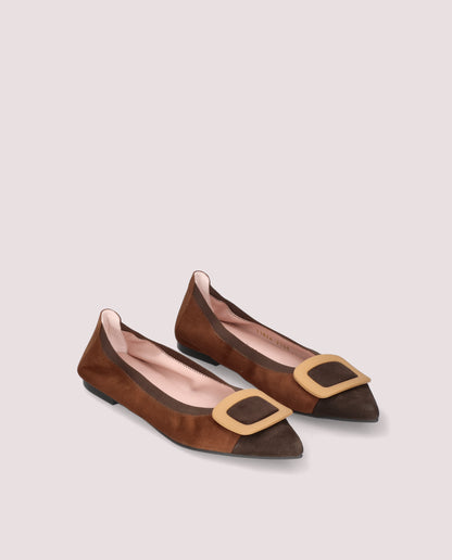 Nicole Brown Buckle Flat