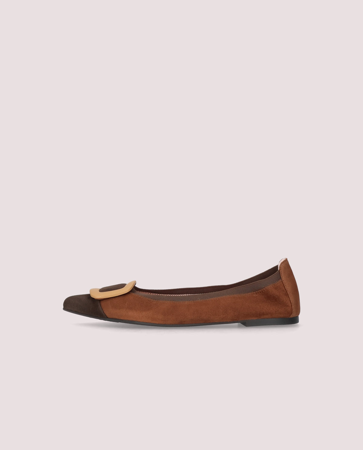 Nicole Brown Buckle Flat