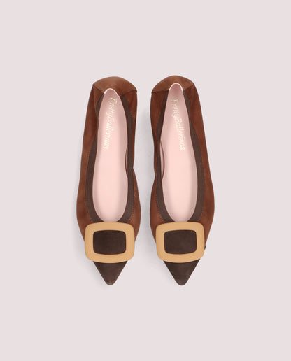 Nicole Brown Buckle Flat