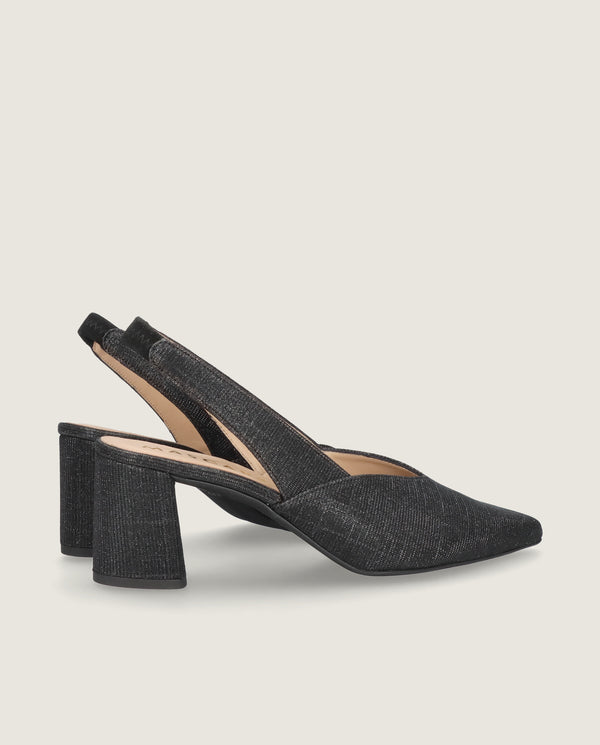 MASCARÓ DIANA SHIMMER BLOCK HEEL SLINGBACK