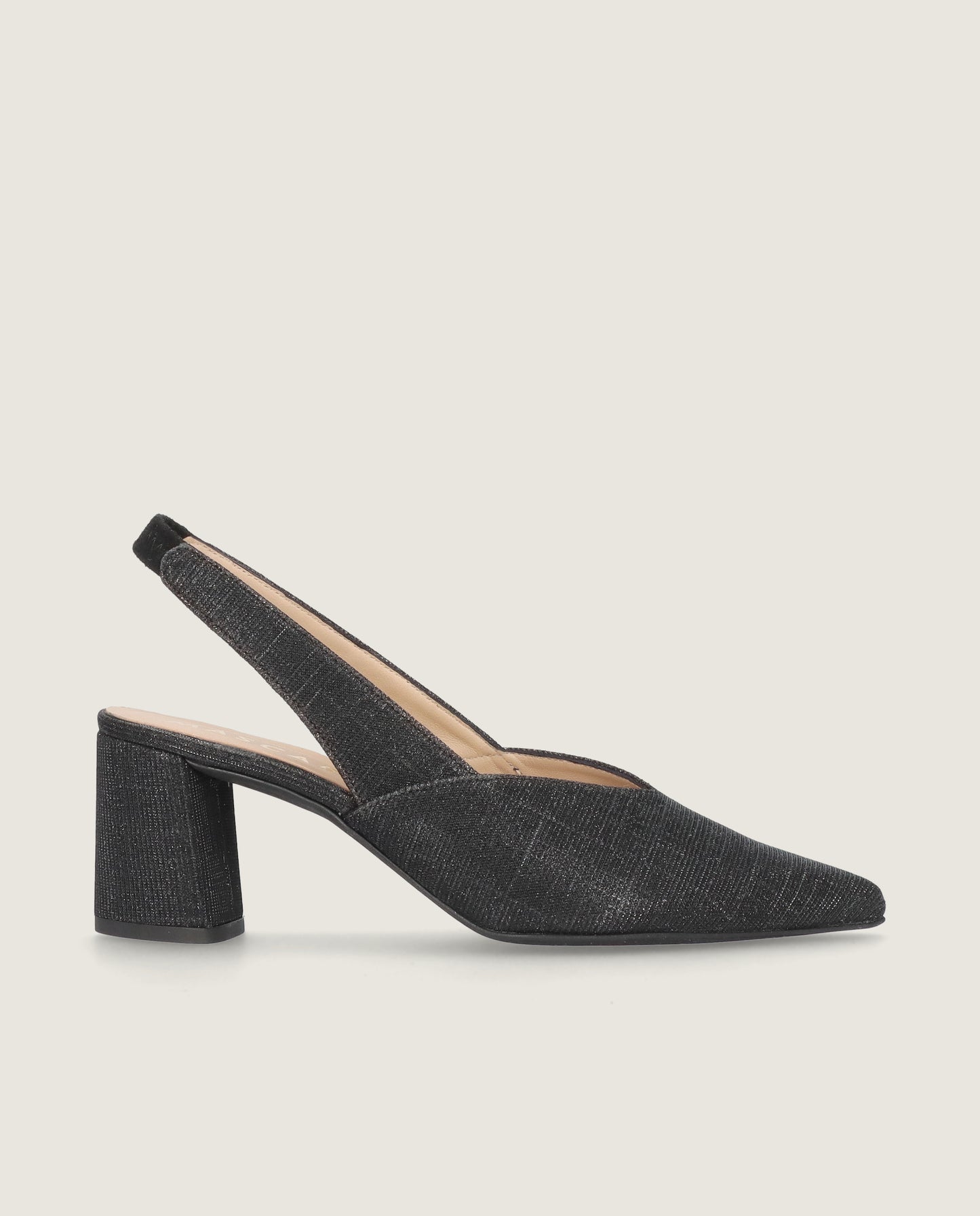 MASCARÓ DIANA SHIMMER BLOCK HEEL SLINGBACK