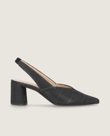 MASCARÓ DIANA SHIMMER BLOCK HEEL SLINGBACK
