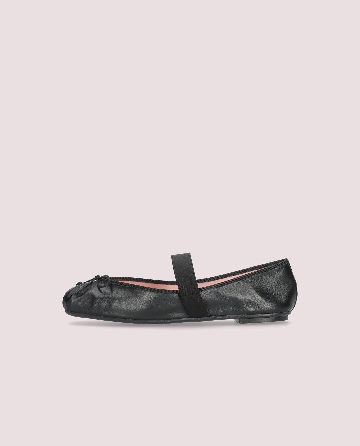 KRISTEN BALLET FLATS BLACK LEATHER