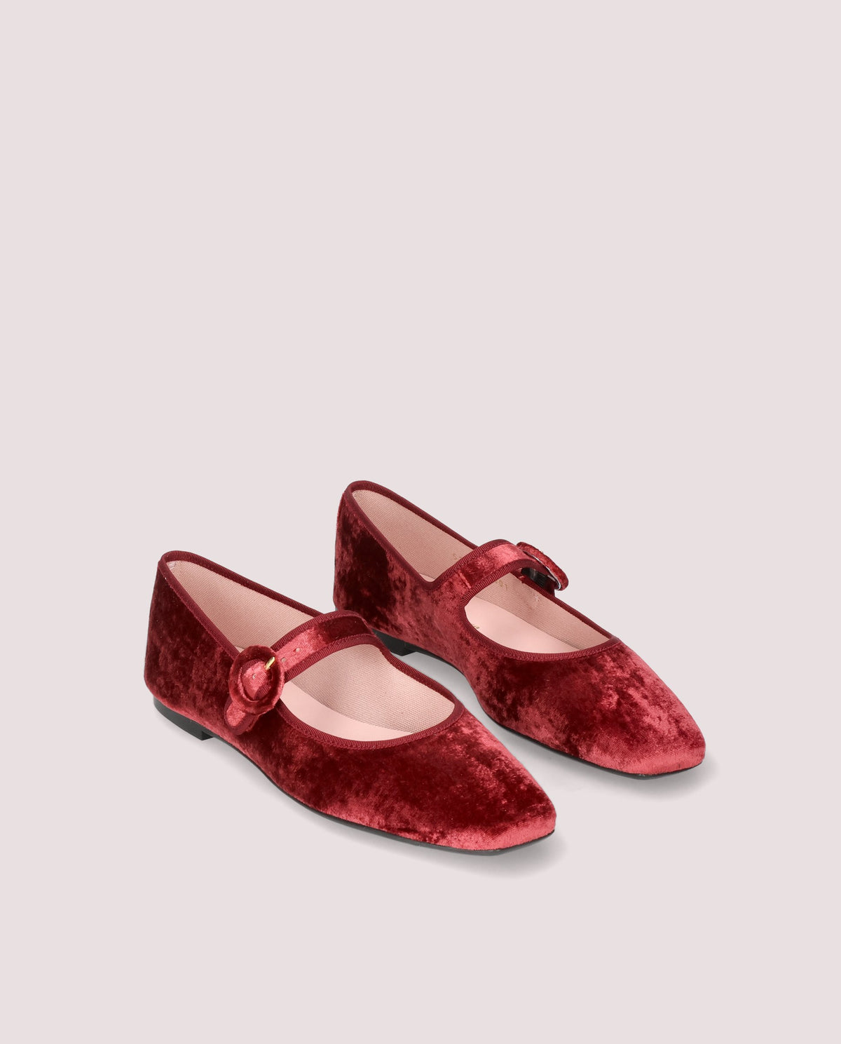 Camille Burgundy Velvet Mary Jane