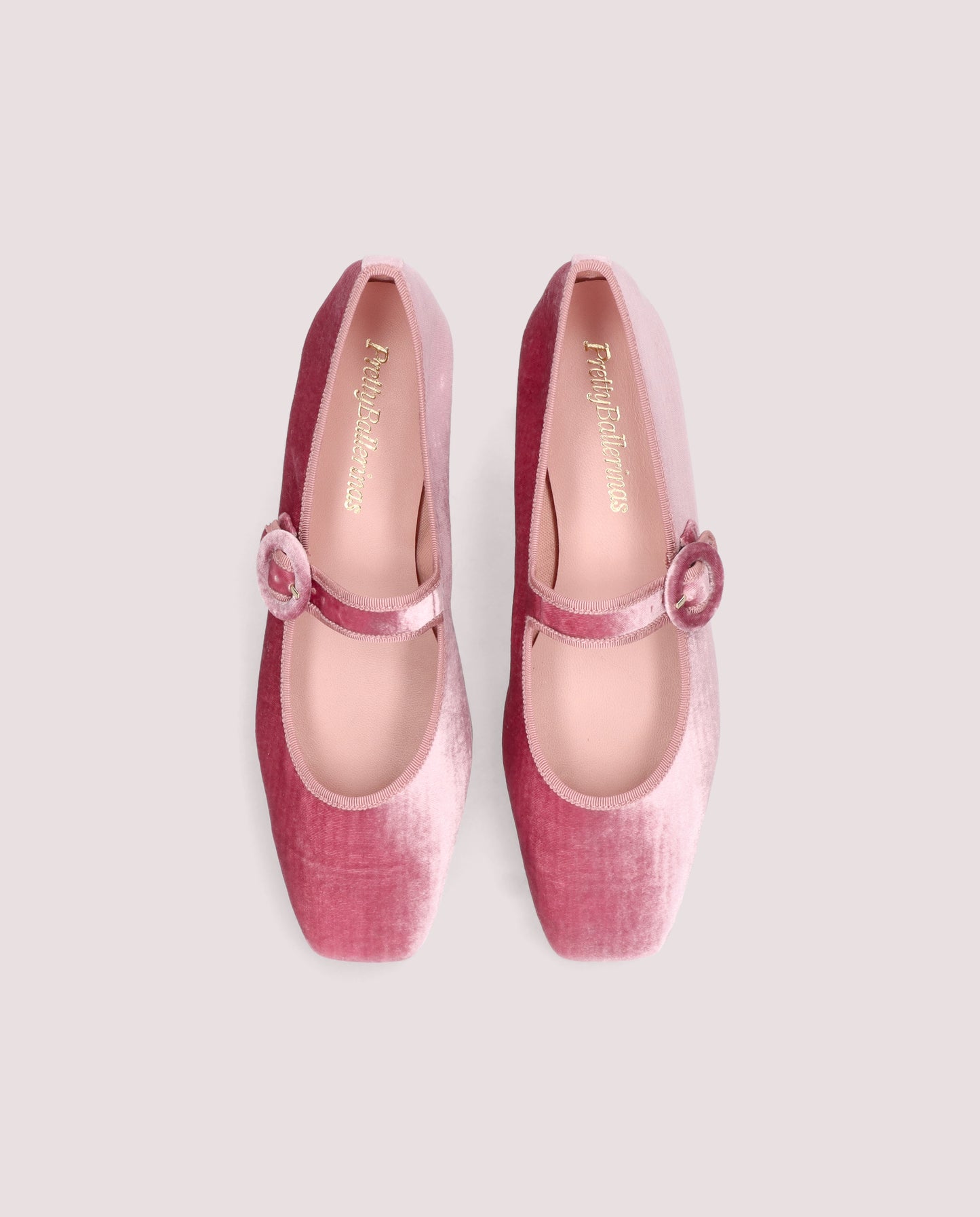 CAMILLE PINK VELVET MARY JANE BALLET FLAT