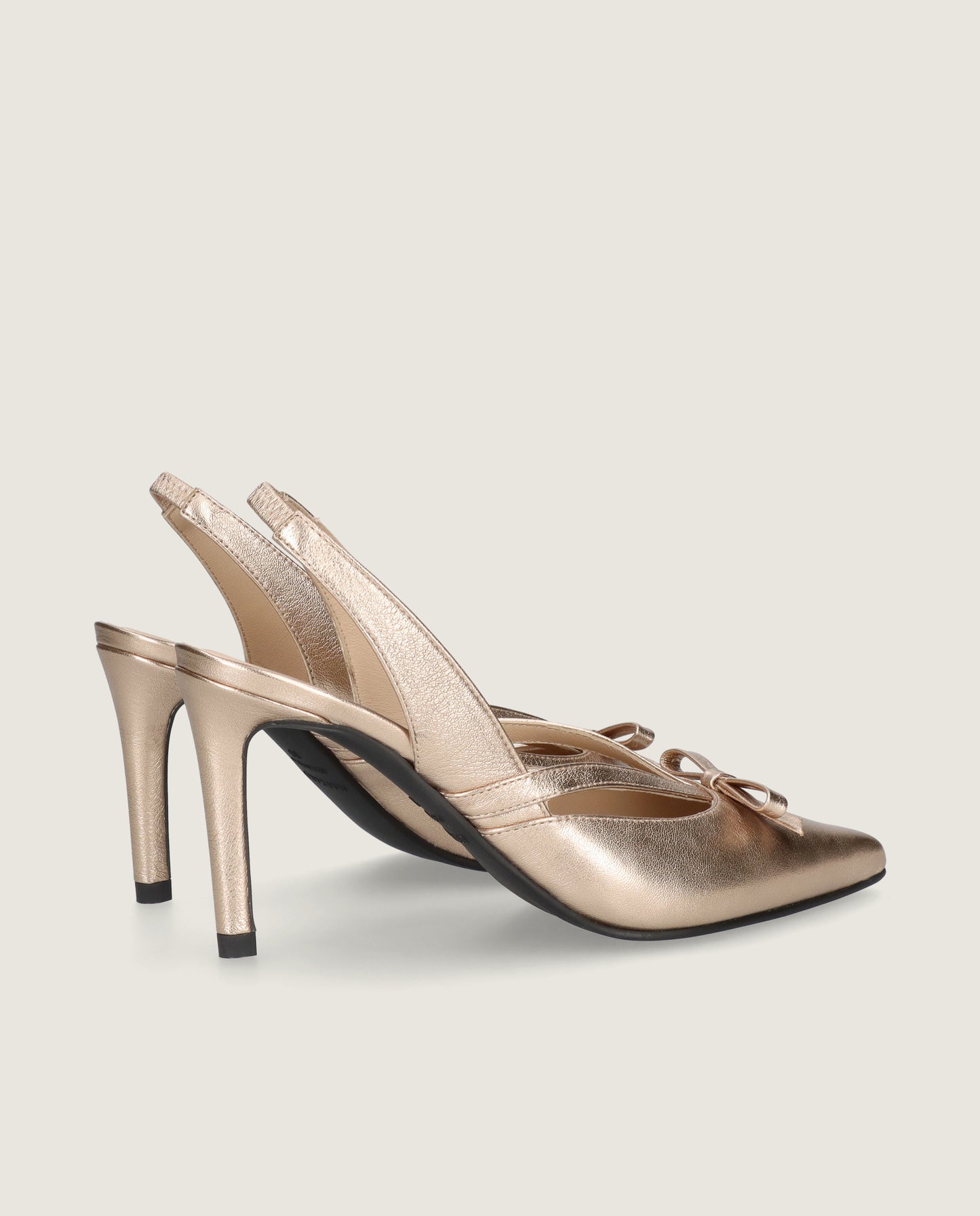 MASCARÃ“ SOPHIA METALLIC BOW POINTED SLINGBACK PUMP