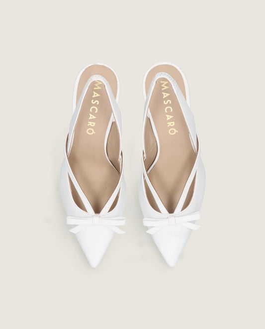MASCARÓ MARILYN BOW POINTED SLINGBACK PUMP