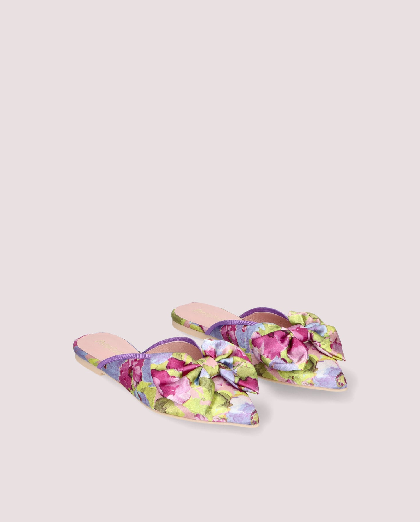 Giardino Bow Mule — Watercolour Floral