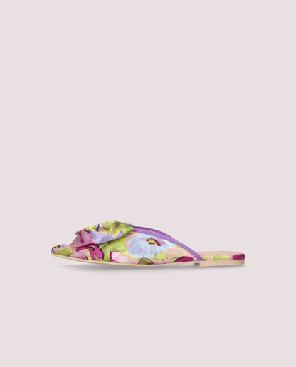 Giardino Bow Mule — Watercolour Floral