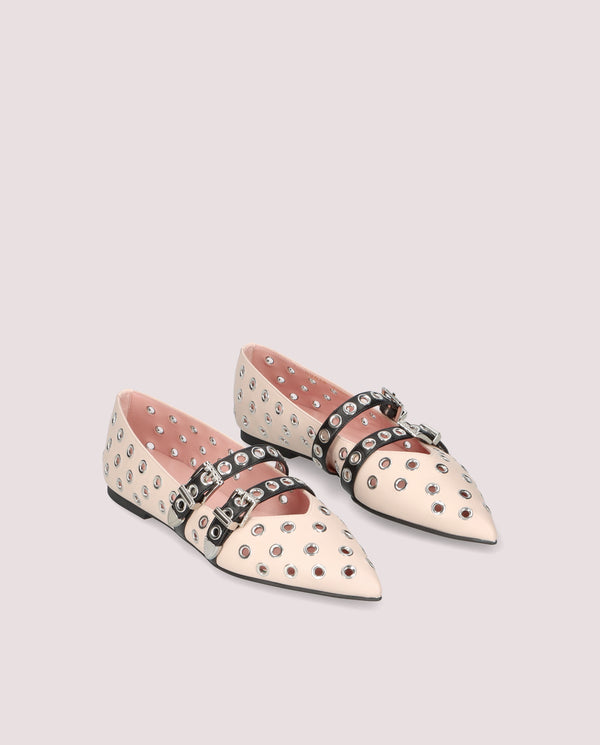 ELLA EYELET POINTED MARY JANE