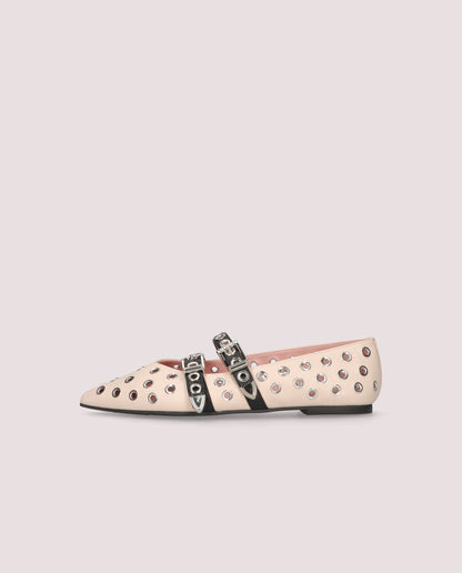 ELLA EYELET POINTED MARY JANE