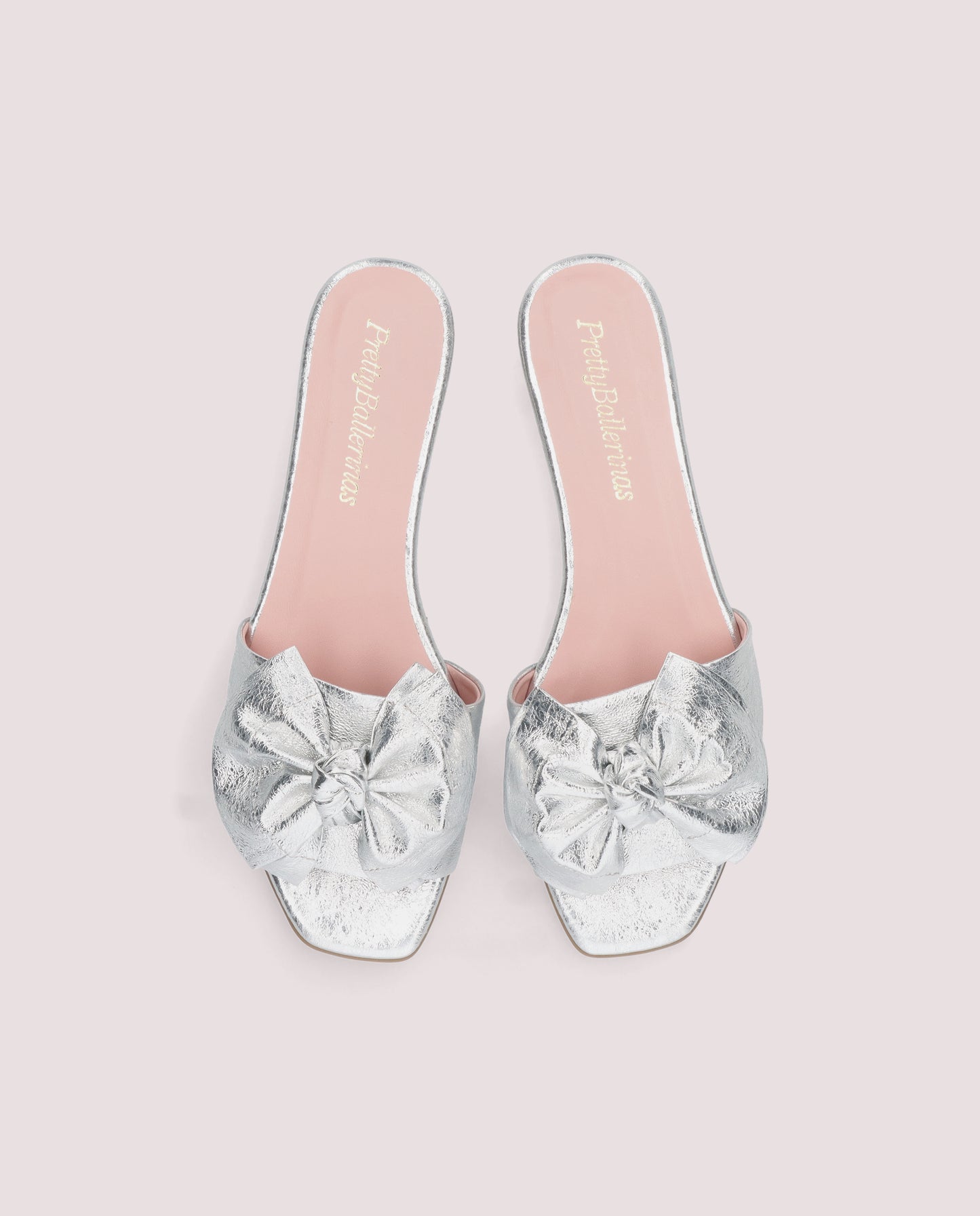 Stella Bow Slide — Silver Metallic