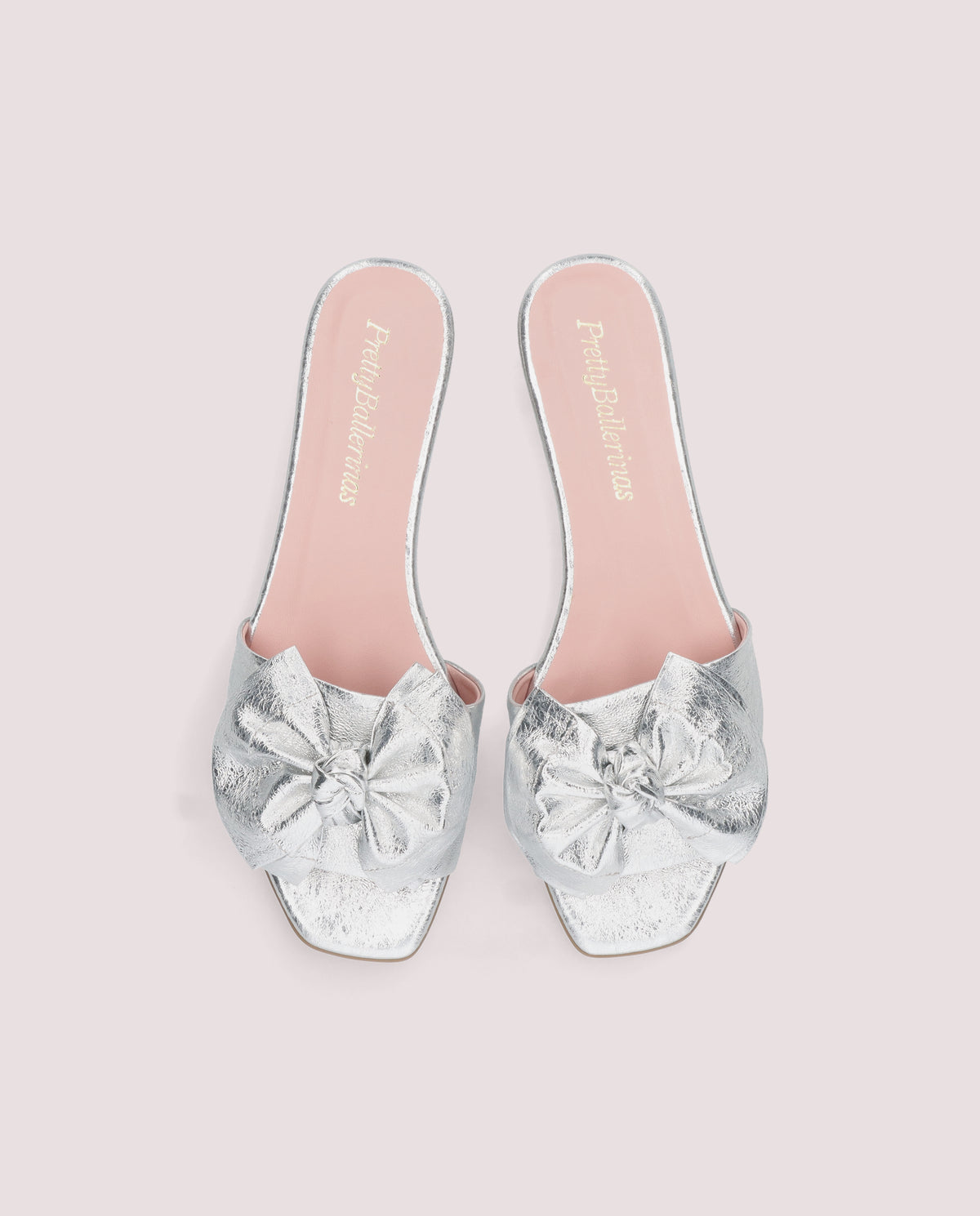 Stella Bow Slide — Silver Metallic