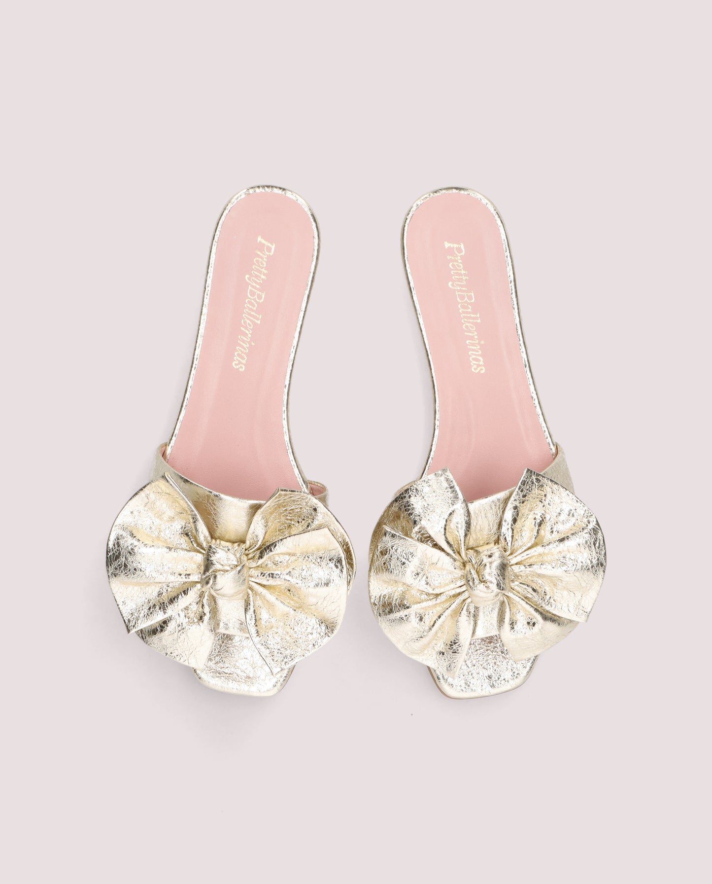 Stella Bow Slide — Gold Metallic
