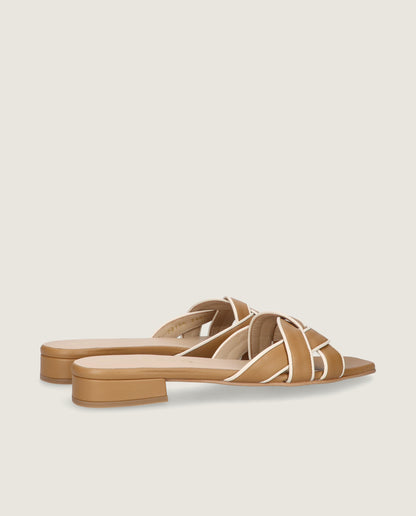 MASCARÓ JANE BRAIDED LEATHER SLIDE SANDAL