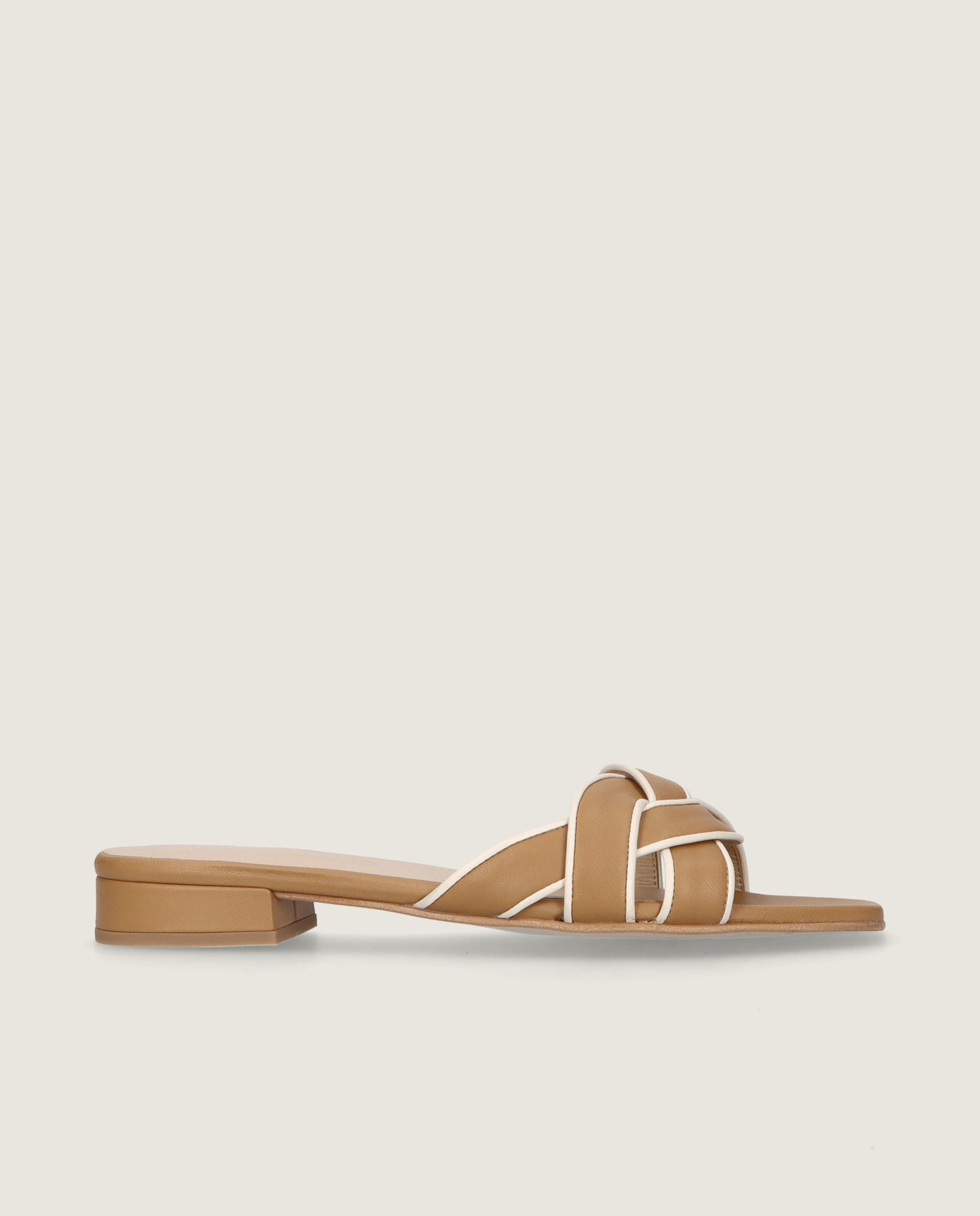 MASCARÓ JANE BRAIDED LEATHER SLIDE SANDAL