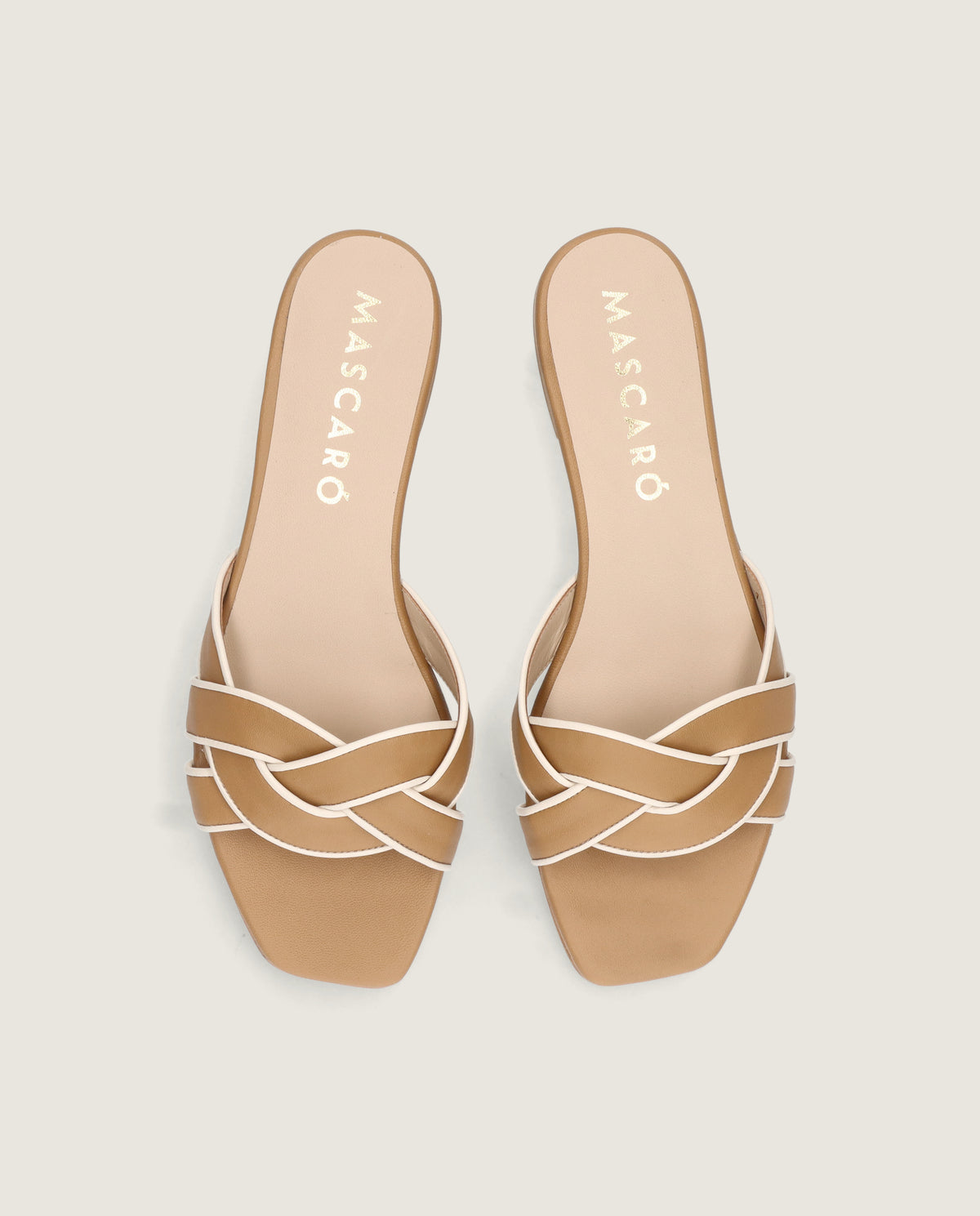 MASCARÃ“ JANE BRAIDED LEATHER SLIDE SANDAL