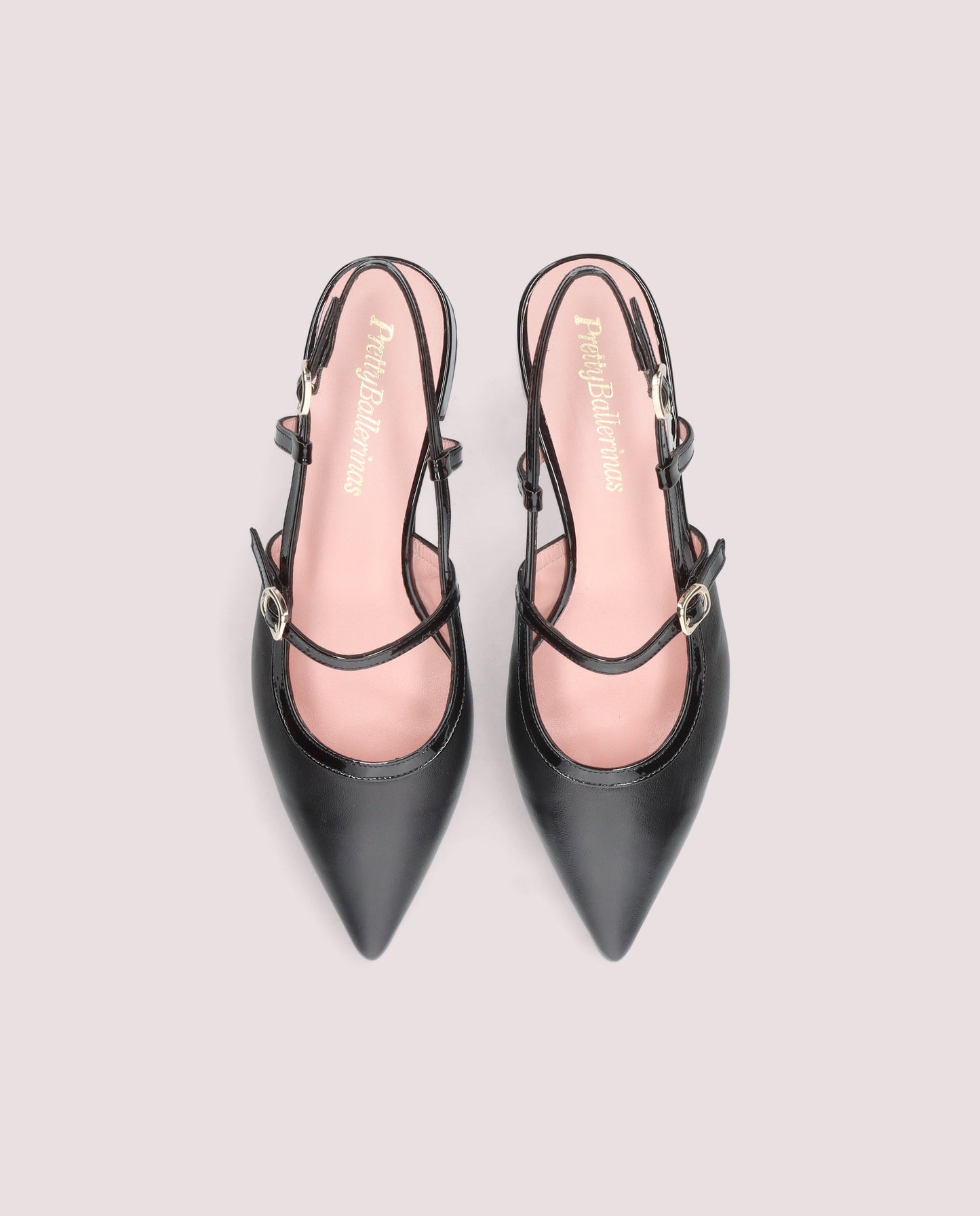 AUDREY BLACK LEATHER MARY JANE SLINGBACK