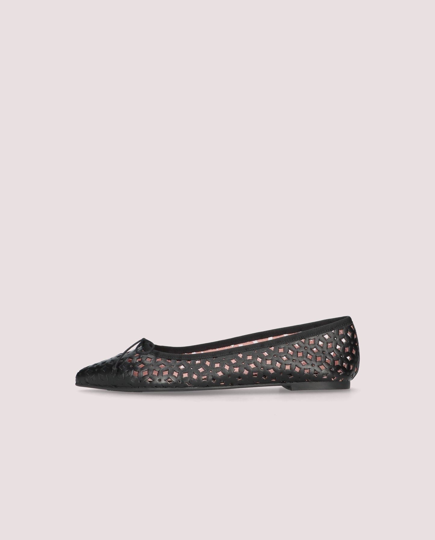ELLA BALLERINA IN BLACK LEATHER