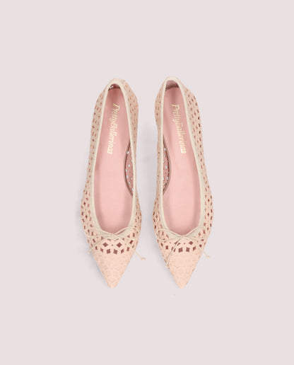 ELLA BALLERINA IN IVORY LEATHER