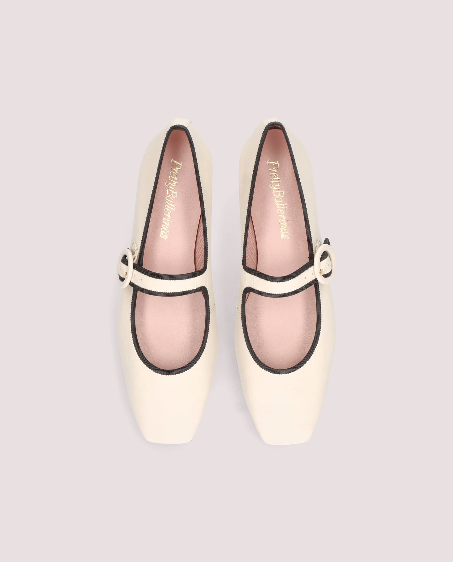 CAMILLE BALLERINA IN SOFT IVORY LEATHER