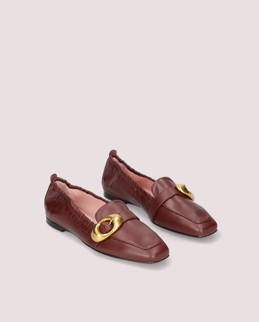 Colette Buckle Loafer — Burgundy