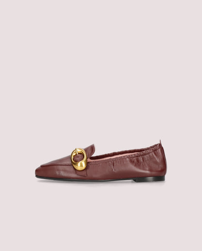 Colette Buckle Loafer — Burgundy