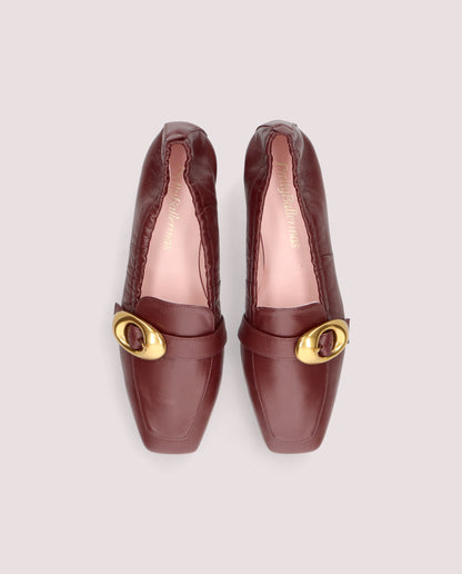 Colette Buckle Loafer — Burgundy