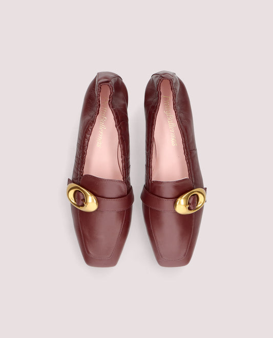 Colette Buckle Loafer — Burgundy
