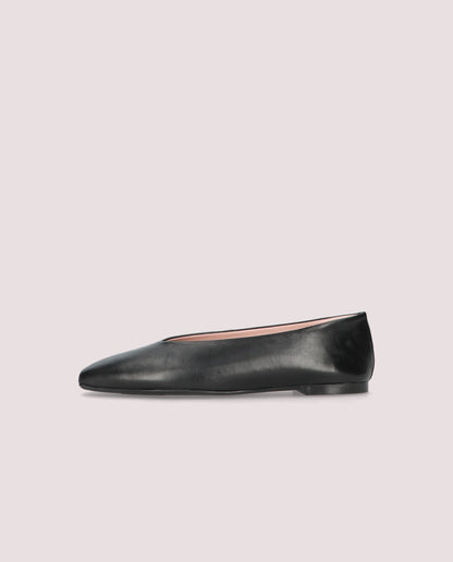 CAMILLE BALLERINA IN BLACK LEATHER