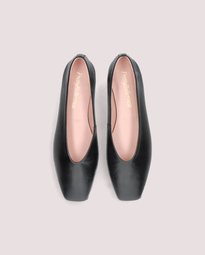 CAMILLE BALLERINA IN BLACK LEATHER