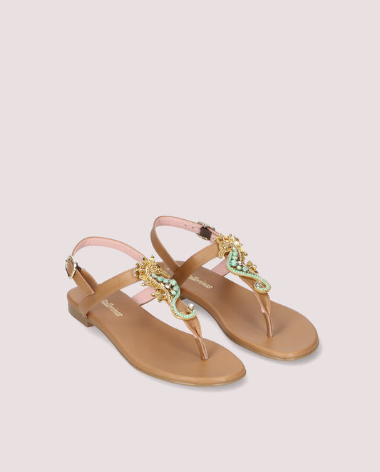 JUDY SANDAL IN TAN LEATHER