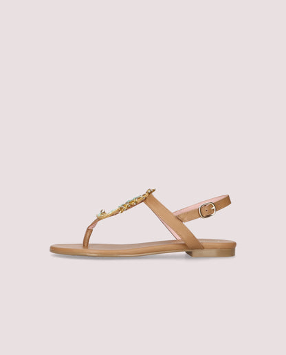 JUDY SANDAL IN TAN LEATHER