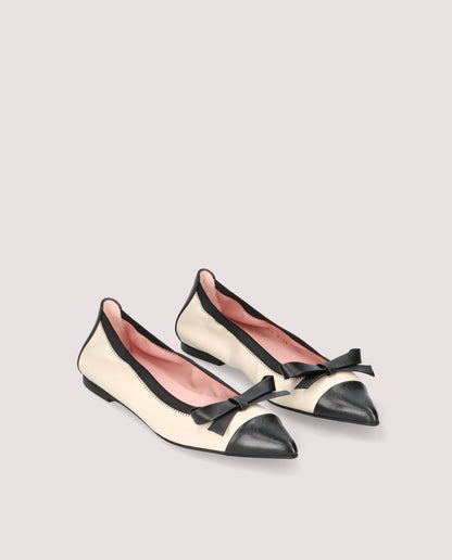 PARIS BALLERINA IN IVORY LEATHER